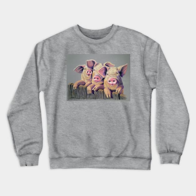 Three Little Pigs Crewneck Sweatshirt by JoFrederiks